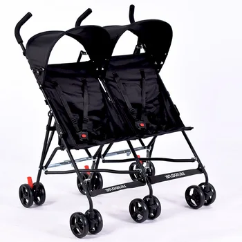 Twin Baby Kočík Ultra Ľahký Prenosný Malý Skladací Dáždnik Dvojité Košíka Tlmič Kočíka S 5-Bodové Bezpečnostného Pásu