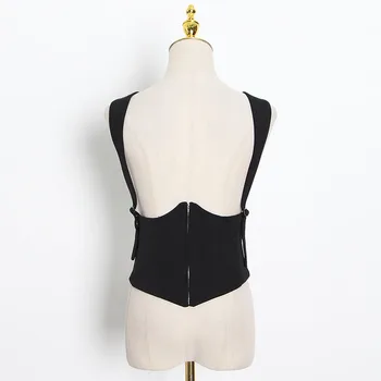 TWOTWINSTYLE Čierne Ženy Pásu Bežné Minimalistický Patchwork Zips, Dekoratívne Streetwear Opasky Ženského 2020 Nové Módne Oblečenie