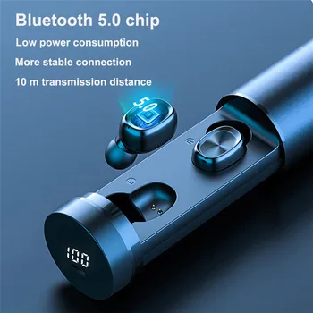 TWS B9 Bezdrôtové Slúchadlá Bluetooth V5.0 In-ear 8D HIFI Stereo Šport Herné Slúchadlá, LED Digitálny Displej Pre Samsung Xiao