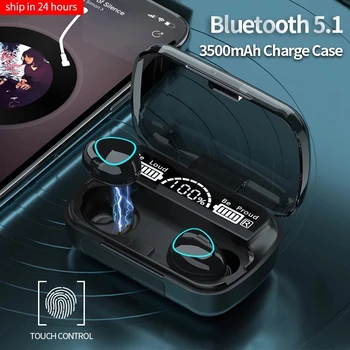 TWS Bluetooth 5.0 Slúchadlá 3500mAh Plnenie Box Bezdrôtové Slúchadlá 9D Stereo Športové Vodotesné Slúchadlá Slúchadlá S Mikrofónom
