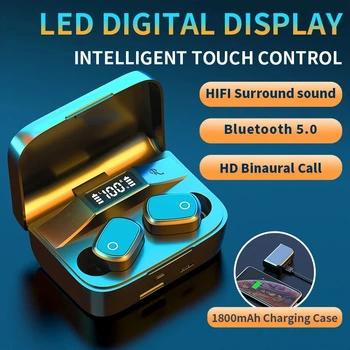 TWS Bluetooth Slúchadlá Bezdrôtové Slúchadlá Vodotesné Slúchadlá S Mikrofónom 3500mAh Plnenie Prípade LED Displej Pre Xiao