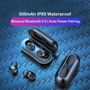 TWS Bluetooth Slúchadlá Streo Bezdrôtové Slúchadlá s Bezdrôtové Nabíjanie Prípade 3D Stereo Zvuk IPX5 Nepremokavé Drobet Plnenie Box