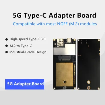 Typ-c 3.0 Priemyselné 4G 5G NGFF Modul rozhrania Adaptér Doska pre quectel RM500Q RM500Q-GL M. 2-Typ-c s nano sim slot