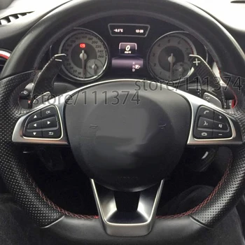 Typ-C Uhlíkových Vlákien Volant Shift Pádlo Rozšírenie Shifter Nálepky Na Mercedes Benz 2016 E C W205 GLC Triedu CLA