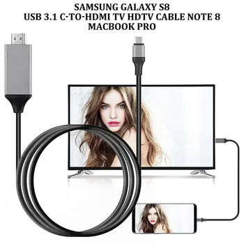 Typ-c, USB-C, HDMI, HDTV 4K pre Samsung Galaxy Note 8 9 S10+ Plus Typ C-HDMI kábel Kábel Adaptéra Audio Predlžovací Kábel Vrecko