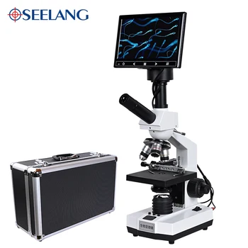 Typ TV Odbornej Učebni spermií biologické HD Binokulárne mikroskopom zoom 2000X + USB 5MP elektronické digitálne okulára +7-palcový LCD