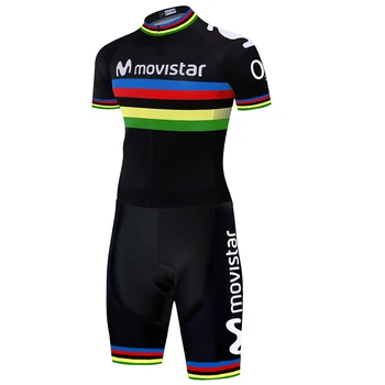 Tím maillot movistar Skinsuit Ropa Ciclismo Maillot Jumpsuit Road Závodná Skinsuit Dres Športového oblečenia maillot cycliste pro 2019