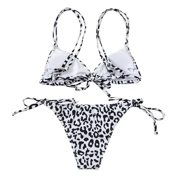 Tŕň Strom Bikini Set Plavky, Módne Ženy Móda 2-dielna Plávanie Oblek bez Rukávov Leopard Tlač Polstrovaná Topy, Dna 2021