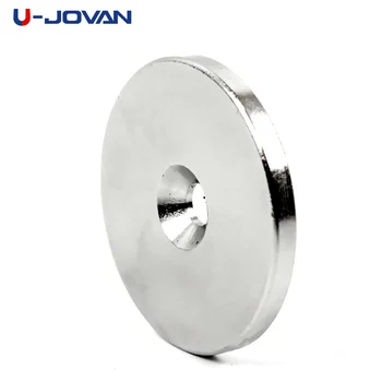 U-JOVAN 1pc 50 x 5 otvorom 6 mm N35 Silné Neodýmu Magnet Zápustnými Krúžok Plavidlá Vzácnych Zemín Permanet Magnety 50*5-6 mm