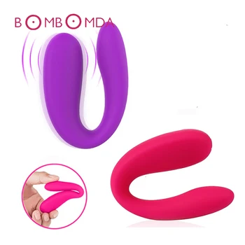 U Shape Vibrátor Duálny Vibračné G-Spot Vaginálny, Análny Masér Stimulácia Klitorisu Bullet Vibrátory Erotický Sex Produkty pre Ženy