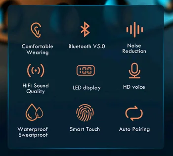 Udyr Bluetooth 5.0 Bezdrôtové Slúchadlá Športové Stereo Bluetooth Slúchadlá S Mikrofónom Vodotesné Slúchadlá Slúchadlá Pre Android