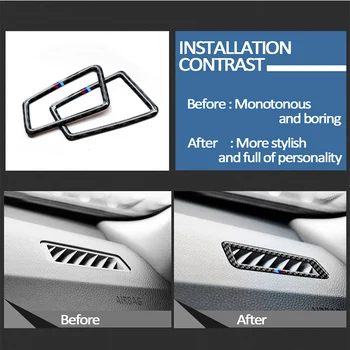 Uhlíkových Vlákien Pre BMW E90 E92 E93 Centrálna klimatizácia Zásuvky elektrickej Zásuvky Panel Reproduktor panel Dekorácie M Príslušenstvo