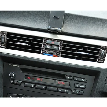 Uhlíkových Vlákien Pre BMW E90 E92 E93 Centrálna klimatizácia Zásuvky elektrickej Zásuvky Panel Reproduktor panel Dekorácie M Príslušenstvo