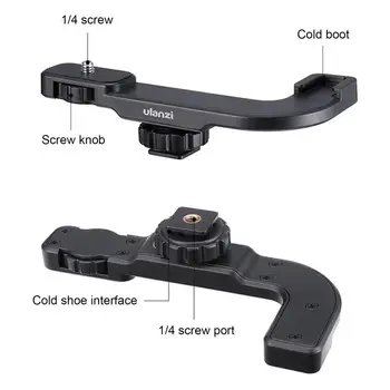 Ulanzi PT-8 Universal Hot Shoe Rozšírenie Montážne Rozhranie Mikrofón Držiak na Stenu pre Mobilný Telefón Športové Kamery