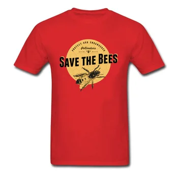 Uložiť Včely T-shirt 2019 Mužov Tričko List Červené Tričko Moto Biker Racer Topy MMA Bavlna Tees Opeľovačov Jar 3XL Oblečenie