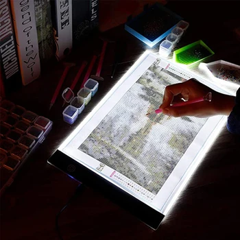 Ultra Tenké A4 Led Lightpad Umelec Svetlo Tabuľka Sledovanie Rysovaciu Dosku Pad Diamond Maľovanie Výšivky Nástroje