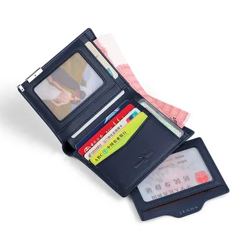 Ultra tenké peňaženky, pánske Denim peňaženku Mini ID klip krátke zvislé pánske Plátno Peňaženky Karty Držiteľa mince taška prenosná taška karty
