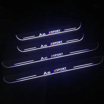 Ultra-tenký LED Dvere, Parapetné Šúchať Doska Cesta Dynamické Streamer svetlo Pre Audi Q5 Q7, TT A3 A4 A5 A6 A7 Výbava Pedál, Auto nálepky