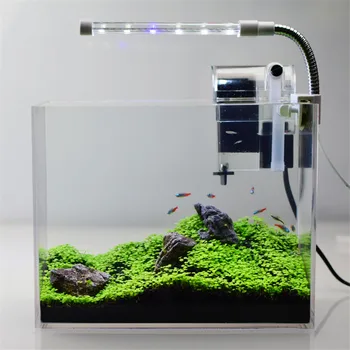 Ultra white akrylové akvárium filtre akwarium mini akváriových rýb, vodné elektrárne malé ryby misy rastlín, pôdy akvárium set