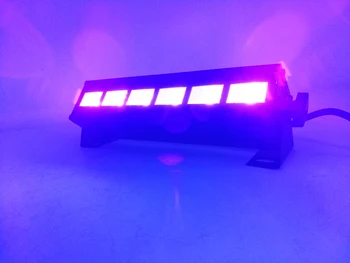 Ultrafialové LED Wall Washer Lampa Uv Led 6x3W LED Bar Party Disco Club Svetlo Pre Krajinu Umyť Steny Fáze Účinok Svetla