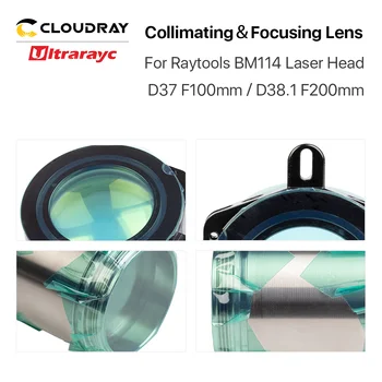 Ultrarayc Pôvodné BM114 Fiber Laser Objektív D37 F100 & D38.1 F200mm s Objektívom Držiak pre Raytools Laserové Rezacie Hlavy BM114
