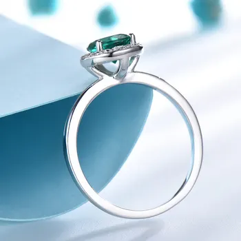 UMCHO Romantický Kvapka Vody Vytvorený Emerald Krúžky 925 Sterling Silver Krúžky Pre Ženy Darček k Narodeninám Jemné Šperky