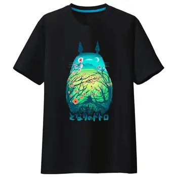 Unisex čistej bavlny Tonari no Totoro t shirt tees priedušná punk rock voľné Môj Sused Totoro t-tričko tee tričko