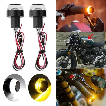 Univerzálny 22 MM 2 KS LED Riadidlá Motocykla Zase Signálneho Svetla Žltá Červená Modrá Kontrolka Flasher Bar Konci Blinker