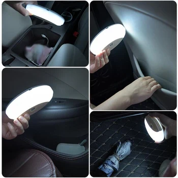 Univerzálny Auto Svetla na Čítanie, USB Nabíjateľné Biele Modré Auto Interiérové LED Strechy Doom Lampa Magnetické LED Auto Styling Nočné Svetlo