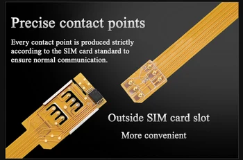 Univerzálny Hybrid Dual 2 Slotu Sim Dual SIM Nano Extender Kartu Adaptér Micro Extender Cato iPhone Mible Telefón