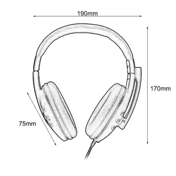 Univerzálny Prenosný Počítač PC káblové Slúchadlá Stereo Hudby Gaming Headset Čelenka S Mikrofón Mic Slúchadlá 3,5 mm Jack