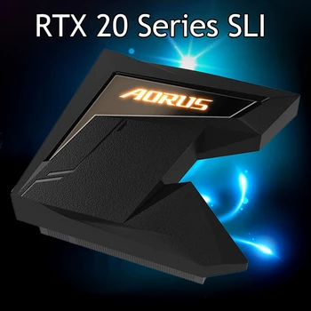 Univerzálny RTX Dual Graphics SLI Crossfire Mostík RGB Osvetlenie Podpora NVIDIA 2080S /2080ti / 2070S SLI Konektor Dve Cesty 6TYP/8cm