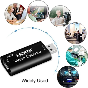 USB 2.0 4K HDMI Video Capture Kartu, Mikrofón Audio výstup TV Loop HD 1080p Hra Zachytiť Kartu Live Streaming Okno Nahrávanie Videa Doska