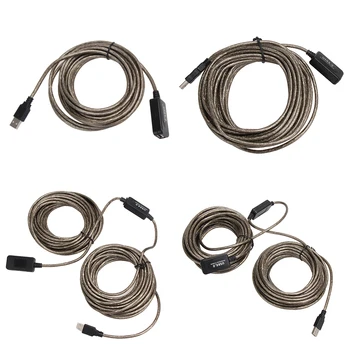 USB 2.0 5M/10M/15M/20M USB Predlžovací Kábel Mužov a Žien linke Kábel Vysokej Rýchlosti Drôtu Adaptér Údaje