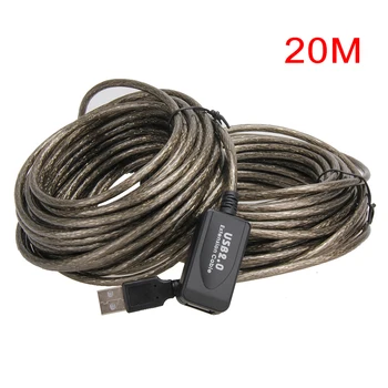 USB 2.0 5M/10M/15M/20M USB Predlžovací Kábel Mužov a Žien linke Kábel Vysokej Rýchlosti Drôtu Adaptér Údaje