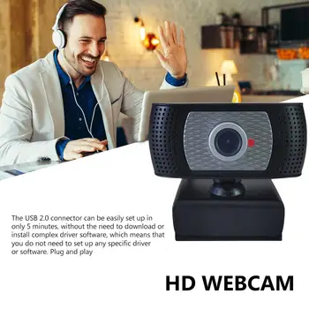 USB 2.0 720P webová Kamera, Fotoaparát Web Kameru s Mikrofónom pre Notebook, Stolný Počítač Hot predaj webkamera usb Automatické ostrenie Hd