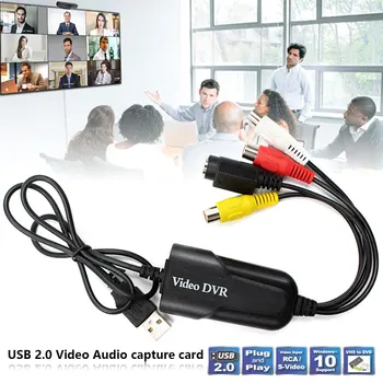 USB 2.0 Video Capture Karty Easycap adaptér Video Rekordér Upraviť DVR 4 Kanál TV, DVD, VHS, TV Pre Win7/8/10/XP/Vista Jednotka zadarmo