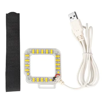 USB 20 LED Vyplniť Objektív Krúžok Bleskové Svetlo Bývanie Prípade Lampa pre GoPro Hero 4/3+