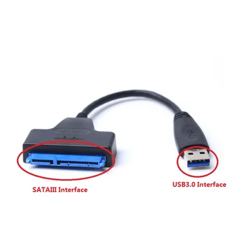 USB 3.0 pre Sata adaptér converter kábel 22pin sataIII na USB3,0 adaptéry pre 2.5