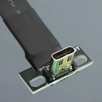 USB 3.1 Typ-C Mužov USB3.1 Typ-C Muž Hore/Dole Uhol Dátový USB Sync & Charge Kábel typu c Kábel Konektor adaptéra FPC FPV Ploché