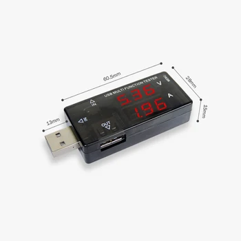 USB Aktuálne Voltmeter Tester 4-30V 3A Digitálny Voltmeter Ammeter Auto Napätie Meter Detektor Monitor Napájania Banka Nabíjačku Detektor