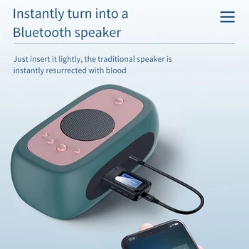 USB Bluetooth 5.0 Audio Vysielač, Prijímač LCD Displej 3.5 MM AUX RCA Stereo Adaptér Bezdrôtovej siete Dongle Pre PC TV Auta, Slúchadlá