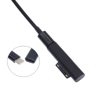 USB C PD Rýchle Nabíjanie Konektor Converter pre Microsoft Surface Pro 3 4 5 6 Ísť USB Typu C Ženské Adaptér Konektor pre Povrchovú Knihy