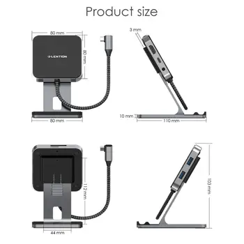 USB C Stojaci Dock s 4K HDMI, SD/Micro SD Kariet, 3,5 mm Aux na 2018-2020 Pro iPad ,iPad Vzduchu 4,Nový Povrch Go/Pro 7/X