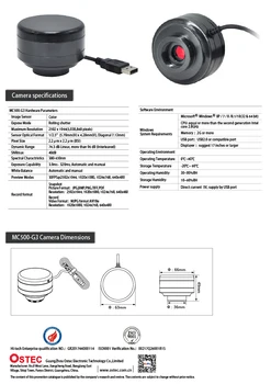 USB Digitálny Fotoaparát Okulára 1080P Priemyselné Kovového krytu USB Mikroskop Digitálny Fotoaparát 4K Digitálny Zoom MC500-G3