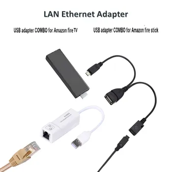 USB, LAN Ethernet Adaptér Znižujú ukladanie do vyrovnávacej Pamäte Pre 2. Generácie Amazon Požiaru TV Stick Plug And Play 2020