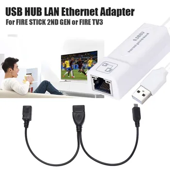 USB, LAN Ethernet Adaptér Znižujú ukladanie do vyrovnávacej Pamäte Pre 2. Generácie Amazon Požiaru TV Stick Plug And Play 2020