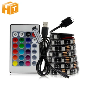 USB LED Pásy, RGB DC5V Flexibilné LED Svetlo RGB Farby Premenlivé Vodotesný LED Pás 5050 50 cm 1m 2m Nastaviť.