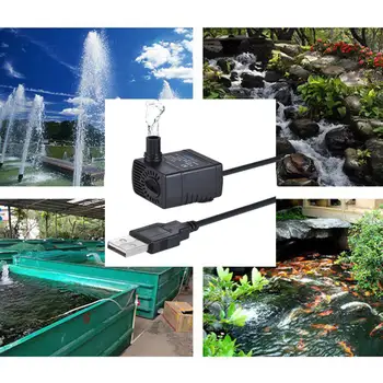 USB Mini, Ponorné Vodné Čerpadlo Pre Akvarijné Ryby Studne, Malé akvárium Pet Zásobník Vody