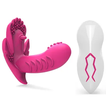 USB nabíjanie Ženská Masturbácia, Diaľkové Motýľ Vibračné Nohavičky stimulátor klitorisu Popruh na hračky g.spot Sexuálne Hračky pre Ženy
